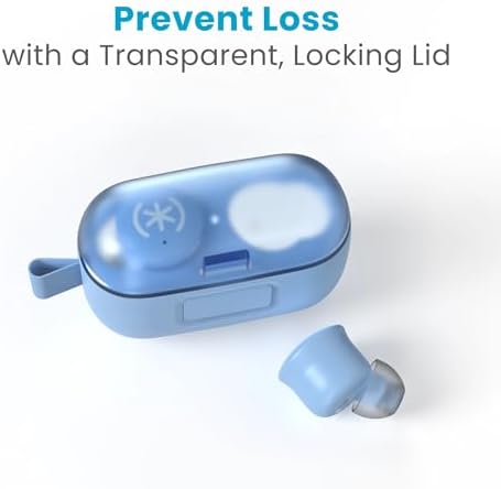 Speck Gemtones Wireless Earbuds – Bluetooth 5.3 Headphones with 28 Hours of Battery Life, USB-C Charging & Custom EQ App for i Phone & Android Users – Stylish White Album Design with Two-Year Warranty for Ultimate Audio Experience