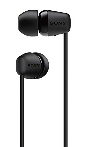 SONY WI-C200 Wireless Bluetooth Earbuds – Sleek Black Design for Ultimate Sound Quality and Comfort – Perfect for Active Lifestyles and Hands-Free Calling with Extended Battery Life and Quick Charge Feature