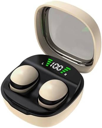 Mini Wireless Bluetooth Earbuds for Side Sleepers – Ultra-Comfort Noise-Isolating Headphones with Sweat Resistance for Meditation and Deep Sleep – Lightweight Invisible Design for Serene Audio Experience