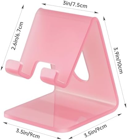 Tomorotec Adjustable Angle Acrylic Cell Phone Stand for Desk, Foldable Acrylic Phone Holder Cute for Office, Portable Non-Slip Desktop Smartphone Holder, Fit for iPhone Samsung Galaxy (Iridescent) – Enhanced Compatibility and Speed