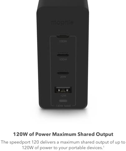 Mophie Speedport 20 W USB-C Fast Charger – Compact Ga N Technology Power Adapter for Mac Book Pro 13, i Phone 16/15/14 Pro, Galaxy S25/S24, Google Pixel 9 – Efficient and Lightweight Charging Solution for On-the-Go Professionals