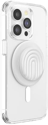 Mag Safe-Compatible Pop Socket Grip & Stand – Secure Magnetic Phone Accessory for Uninterrupted Wireless Charging, Stylish Curves Mist Design for Enhanced Hands-Free Viewing and Texting Experience