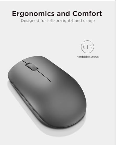 Lenovo 530 Wireless Mouse – Ergonomic Abyss Blue Design with 2.4 GHz Nano USB Receiver, 1200 DPI Optical Sensor for Precision Tracking, Lightweight & Portable for Effortless Navigation, Ideal for Left & Right-Handed Users, Perfect Companion for Work or Travel
