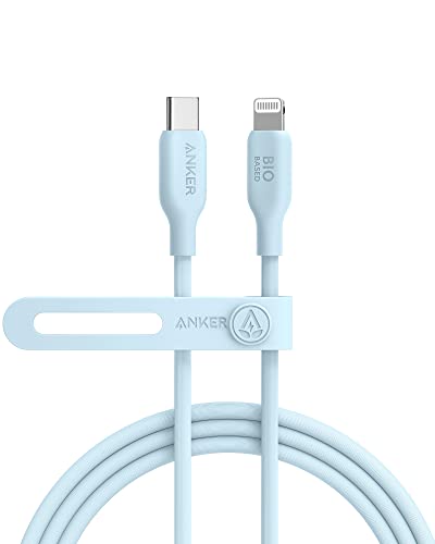 Anker 6 FT USB C to Lightning Cable – MFi Certified, Eco-Friendly Bio-Based Charging Cord for i Phone 14 and More – Stylish Purple Design for Enhanced Durability and Fast Data Transfer – Perfect for Home and Office Use