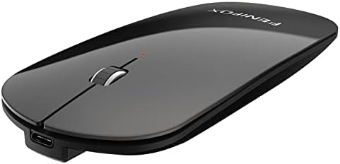 FENIFOX Slim Mini Bluetooth Mouse – Rechargeable Wireless Mouse for Laptops, PCs & Tablets – Ultra-Portable, Whisper-Quiet Design for Enhanced Focus – Perfect for Android & Windows XP Users