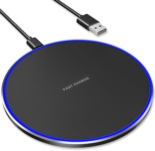 Ultra-Fast 10 W Wireless Charging Pad – Premium Multi-Device Charger for i Phone 14/13/12/11, Samsung Galaxy, Air Pods, and Huawei Mate – Sleek Anti-Slip Design with Safety Features for Home or Office Use