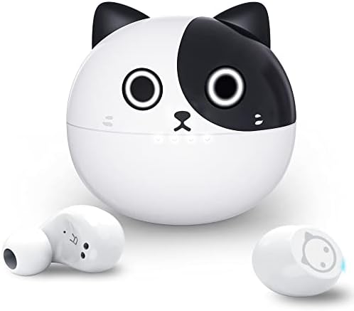 Adorable Panda-Themed Kids Wireless Earbuds – Bluetooth 5.0 with 36 Hours Playtime & IPX6 Waterproof for Active Lifestyles – 3 D Stereo Sound & Built-in Mic for Hands-Free Calling – Perfect for Children and Adults