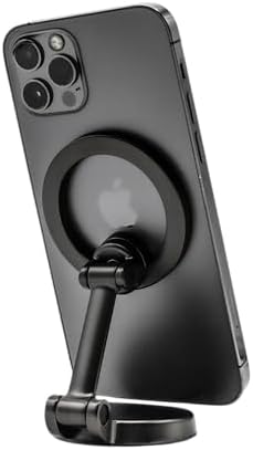 Premium Metal Rotatable Car Phone Mount – Ultimate 360-Degree Adjustable Holder for Secure Smartphone Navigation | Compact & Foldable Design for Effortless Storage | Essential Car Accessory Enhancing Safety and Driving Comfort | Compatible with i Phone & Android Devices | Durable Magnetic Grip for Unmatched Stability