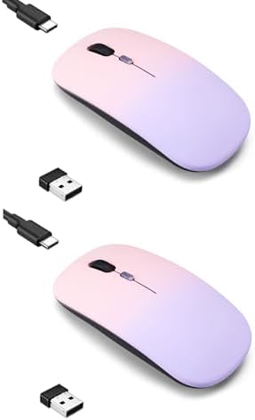 Seamless Productivity with 3 Pack Rosy Glow Red Wireless Bluetooth Mouse – Rechargeable, Silent, and Slim Dual Mode Mice for Laptop, Desktop, i Pad, and Mac – Perfect for On-the-Go Professionals and Students