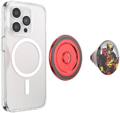 Marvel Captain America Mag Safe Pop Socket Grip – Secure Enamel Phone Holder with Kickstand, Wireless Charging Ready, Lightweight Design for Ultimate Usability and Marvel Fandom Style