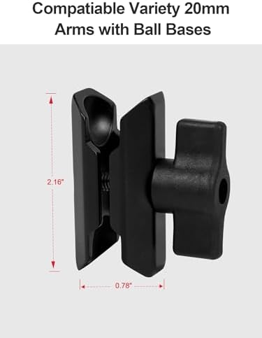 Revolutionary 2 PCS Aluminum Double Socket Arm Mounting System – Lightweight Adjustable Connectors for 20 mm Ball Head Adapters – Perfect for Photographers and Travelers Seeking Stability – Versatile Cell Phone Holder & Camera Mounting Solution – Durable Vehicle Accessories for Enhanced Device Performance – Quick Setup with Optimal Viewing Angles – Ideal for All Smartphone and Camera Compatibility