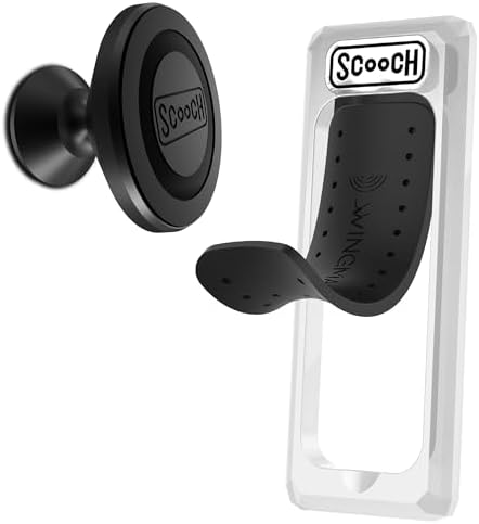 Versatile Scooch Wingback | Innovative Snap Out Phone Grip and Stand for All Smartphone Models – Effortless Two-Way Viewing with Magnetic Car Mount Compatibility – Ideal for Cooking, Video Streaming, and Hands-Free Use – Universal Fit for Any Case and Surface