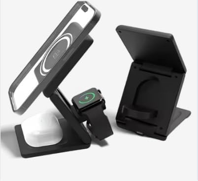 Ultimate 3-in-1 Travel-Ready Charging Station – 20 W Wireless Charger Pad for i Phone 16/15/Pro Max, Air Pods & Apple Watch – Compact & Stylish Power Hub for On-the-Go Efficiency