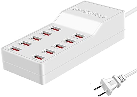 Max Lax 10-Port USB Fast Charging Hub with Smart IC Technology – 50 W/10 A Multi-Device Power Station for Rapid Charging of Smartphones, Tablets, and More – Compact & Safe Charging Solution for Home and Office Efficiency