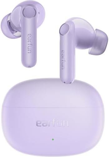 Elevate Your Sound Journey with Ear Fun Air Life Bluetooth 5.4 Wireless Earbuds – Featuring 12 mm Deep Bass Drivers, AI ENC for Superior Call Clarity, 35-Hour Battery Life, 30 Custom EQ Options, Comfortable Fit, Fast Charging, and IPX5 Water Resistance in a Striking Violet Design for Audiophiles and Everyday Users