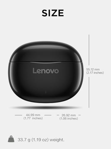 Lenovo E310 True Wireless Earbuds – Cutting-Edge Bluetooth 5.3 with Advanced Environmental Noise Cancellation for Crystal Clear Audio – 20-Hour Battery Life for All-Day Use & Comfortable Ergonomic Design – Ideal for Music Enthusiasts and Professionals in Stylish White Finish