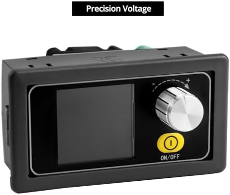 QWORK High-Efficiency Digital Voltage Regulator – Versatile 0.6-36 V Adjustable Buck Boost Converter with 5 A Output for Precision Power Management and Real-Time Monitoring