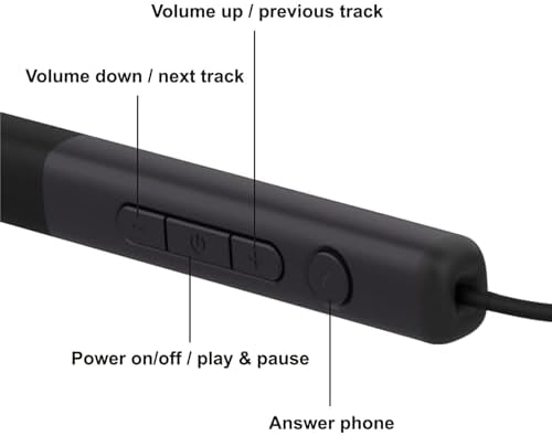 Prosonic Wireless Neckband Headphones – Premium HD Stereo Sound with 12 mm Drivers, 12-Hour Playtime, IPX5 Waterproof Rating, Ergonomic Sport Design for Active Lifestyles, Bluetooth 5.0 Connectivity for Seamless Audio Experience – Perfect for Fitness Enthusiasts and Music Lovers