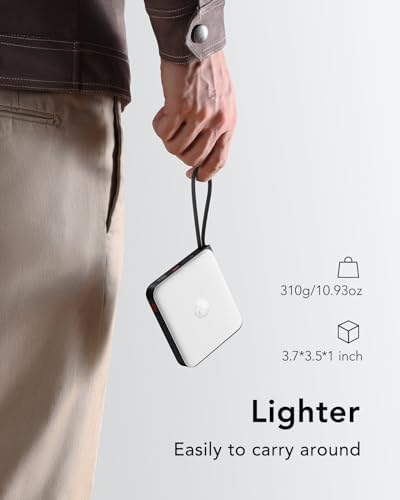 VRURC 20000 m Ah Portable Power Bank with Integrated Cables – Ultimate Travel Companion for i Phone 11-16 & Samsung Galaxy Series – Rapid 22.5 W Fast Charging Efficiency, Compact Design for On-the-Go Convenience – Essential Battery Pack for Uninterrupted Connectivity
