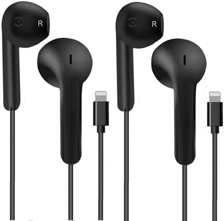 Transform Your Listening Experience with Apple MFi Certified Lightning Earbuds – Optimized for i Phone 14 to 7 Plus – Superior Sound Quality with Enhanced Bass and Clarity – Ergonomic In-Ear Design for Ultimate Comfort and Noise Isolation – Built-in Microphone for Effortless Hands-Free Calls – Lightweight, Tangle-Free, and Portable for Everyday Adventures – Ideal for Music Enthusiasts and On-the-Go Lifestyles