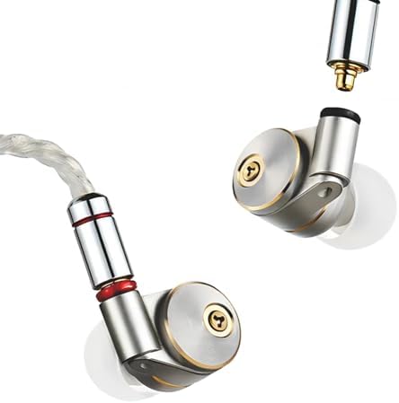 TINHIFI CNT Driver In-Ear Monitor Earbuds – Ultimate Audiophile Experience with Ergonomic Comfort, Detachable Silver-Copper Cable & Premium Metal Housing for Exceptional Sound Clarity – Perfect for Musicians and Music Enthusiasts