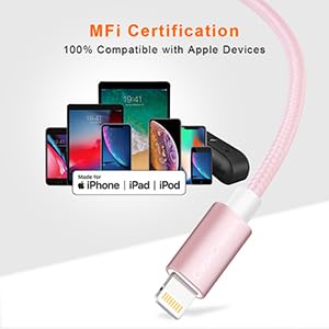 Compact 15 cm MFi Certified Lightning Charging Cable for i Phone & i Pad – Fast Charge Compatibility with i Phone 14/14 Pro Max/13/12/12 Pro/11/X/XR/8/8 Plus/7/6 S/6/SE – Durable & Travel-Friendly USB to Lightning Cable for On-the-Go Power Solutions – Premium Quality Design for Enhanced Performance and Reliability