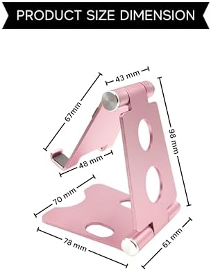 Versatile Adjustable Aluminum Cell Phone and Tablet Desk Mount Holder – Ergonomic Foldable Stand for Enhanced Productivity and Comfort – Compatible with All Mobile Devices for Optimal Viewing and Secure Stability