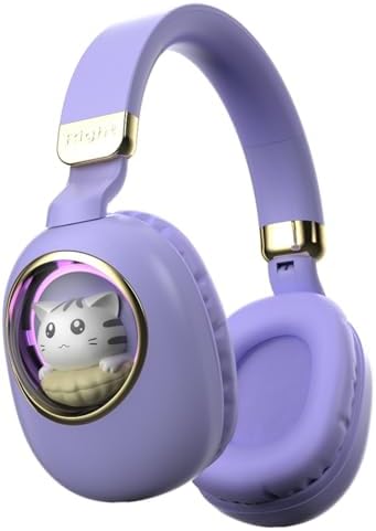 Enchanting Pink Cat Ear Bluetooth Headphones for Kids – Fun Noise-Cancelling Over-Ear Design with LED Lights, Ultimate Comfort for School, Travel, and Everyday Adventures – Elevate Young Music Experiences with Superior Sound Quality and Playful Style
