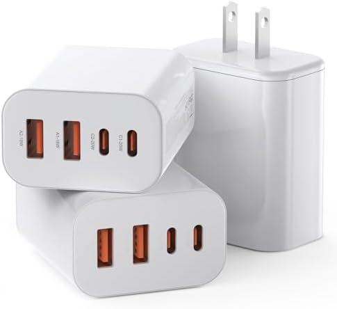 Compact 40 W Dual Port USB C Charger Block – Rapid Charge Cube for i Phone 11-16 Pro Max, i Pad, Samsung & More – Stylish Yellow Power Delivery & Quick Charge Technology for Ultimate Travel Convenience and Device Compatibility