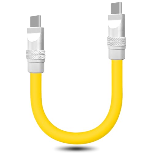 Ultra-Compact 240 W USB C Charging Cable – Sleek 4-Inch Power Bank Connector for i Phone 15/16 & Samsung Galaxy – Durable Tangle-Free Design for Effortless Portability – Essential Travel Accessory for Fast On-the-Go Charging Needs