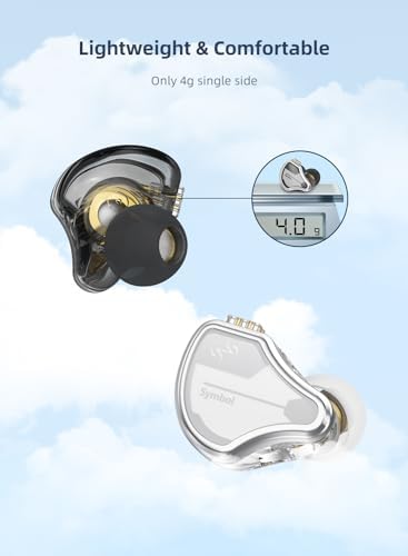 KZ ZSN PRO X Dual Driver Earbuds – Hi-Fi Stereo Headphones with Balanced Armature & Dynamic Driver, Ergonomic Comfort for Optimal Listening, Detachable Cable & Built-In Microphone, Perfect for Audiophiles & Everyday Use – Golden Finish