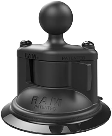 RAM MOUNTS Twist-Lock Suction Cup Base RAP-B-224-1 U with 1″ B Size Ball – Ultimate Versatile Mounting Solution for Smartphones and GPS Devices – Secure, Durable, and Easy to Use
