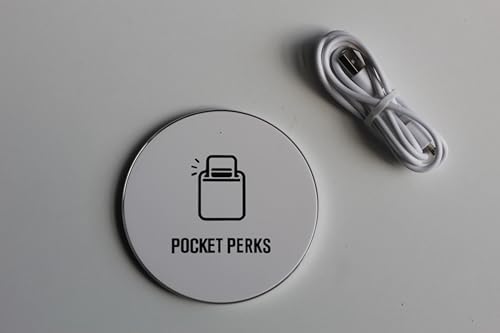 Sleek White Wireless Fast Charger (6 mm Ultra Slim Design) – Qi-Certified 10 W for i Phone & Android – Compact, Non-Slip Surface with LED Status Indicator – Essential Phone Accessory for Effortless Charging on the Go