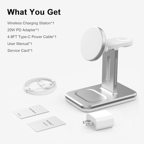 15 W 3-in-1 Wireless Charging Station for Apple Devices – Fast Charging Dock for i Phone 16/15/14/13 Pro Max, Apple Watch 9/8/7/6/5, and Air Pods Pro 3/2 – Sleek Multi-Device Charger with Enhanced Speed and Safety Features