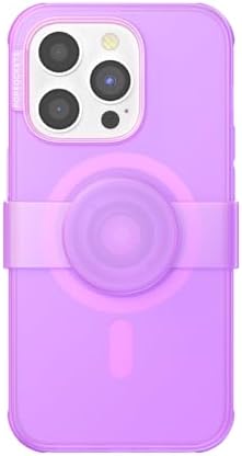Pop Sockets i Phone 14 Pro Case with Integrated Slidable Grip & Kickstand – Pink Opalescent – Ultimate Wireless Charging Compatibility, 10 ft Drop Protection, and Easy Mag Safe Integration for Enhanced Mobile Experience