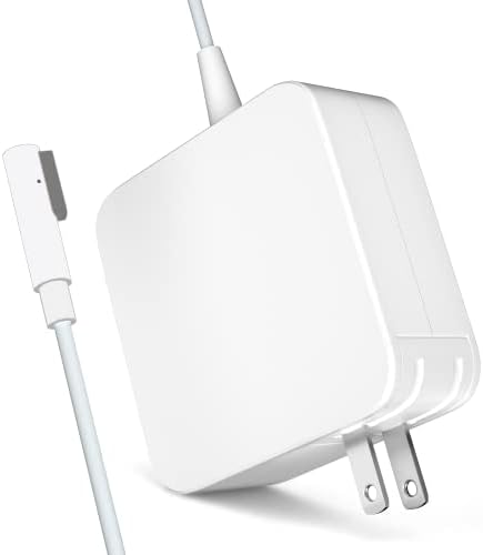 60 W Magnetic L-Type Power Adapter for 13-Inch Mac Book Pro & Mac Book – High-Performance Replacement Charger for Models A1181, A1185, A1278, A1342, A1184, A1330, A1344 – Lightweight Design for Ultimate Portability and Fast Charging Efficiency