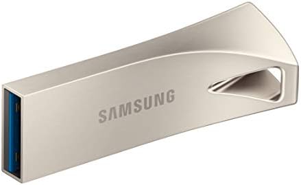 SAMSUNG BAR Plus 128 GB USB 3.1 Flash Drive – Ultra-Fast 400 MB/s Data Transfer, Rugged Metal Design for Maximum Durability, Ideal for Photos, Videos, and Music Storage, Enhanced Compatibility Across Devices, Sleek Titan Grey Finish