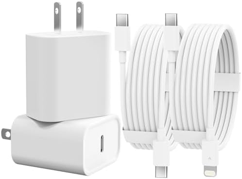 Ultimate 4-Pack USB-C Fast Wall Charger for i Phone 16 & 15 Series – High-Speed 6 ft Charging Cables Included for i Pad Pro, Samsung, and More – Enhanced Compatibility & Durability for Daily Use