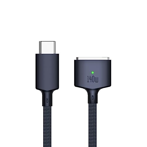 Transform Your Charging Setup with the Slim Q 140 W USB-C Magnetic Charging Cable for Mac Book – 2 m Length, Effortless Magnetic Connection, Premium Durability for Fast and Reliable Power Delivery on the Go and at Your Desk