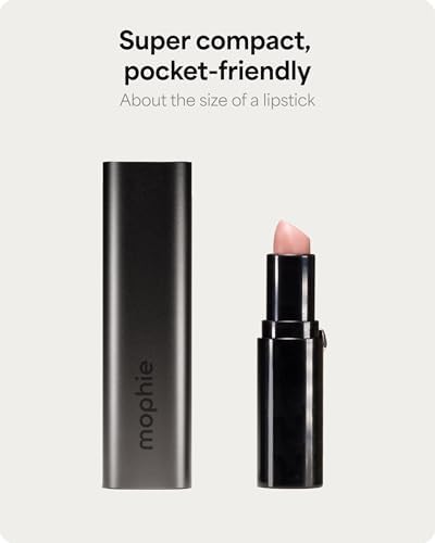 Mophie Powerstation Mini 5,000 m Ah Portable Power Bank – Ultra-Fast 20 W USB-C PD Charger for Rapid Device Recharging, Compact Pocket-Sized Design with LED Battery Indicator, Includes USB-C Cable for Instant Connectivity, Essential Travel Accessory for On-the-Go Smartphone Power