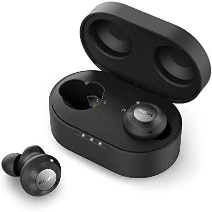 Philips T8505 True Wireless Earbuds – Premium Hybrid Active Noise Canceling (ANC) with Bluetooth 5.0 Connectivity, IPX4 Water-Resistant Design, Voice Assistant Functionality, App-Controlled Customization, and USB/Wireless Charging Case for Ultimate Convenience and Comfort