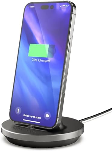 Apple MFi Certified Encased i Phone Charging Stand – Efficient Wired Lightning Dock for i Phone 7/8 Plus, X, XR, XS Max, and 11/12/13/14 Pro Max – Sleek Adjustable Design for Fast Charge and Syncing – Perfect for Home and Office Use