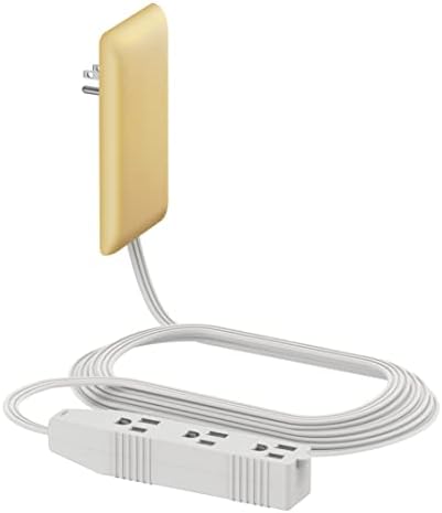 LIDER Ultra-Thin Flat-Face Outlet Extender with 3 Receptacles – Space-Saving Power Strip with 3 ft Cord, ETL-Listed for Safety, Sleek White Design for Modern Interiors – Perfect Solution for Enhanced Device Charging and Versatile Placement