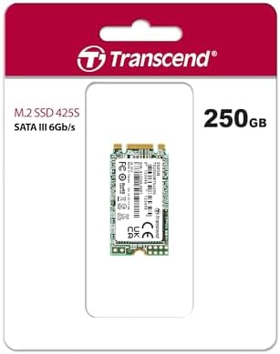 Elevate Your Device Performance with Transcend 250 GB M.2 2242 SATA III SSD – Lightning-Fast 500 MB/s Speeds, Ideal for Ultrabooks, Laptops, and Desktops, Featuring 3 D TLC NAND Flash, LDPC Error Correction, and SLC Cache for Unmatched Reliability and Compatibility