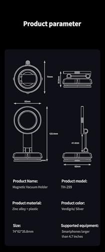 Ultimate Vacuum Magnetic Car Phone Holder: Innovative Suction Cup Mount for Hands-Free Navigation & Secure Smartphone Management – Compact, Durable, 360° Adjustable Design for Enhanced Road Safety & Universal Compatibility