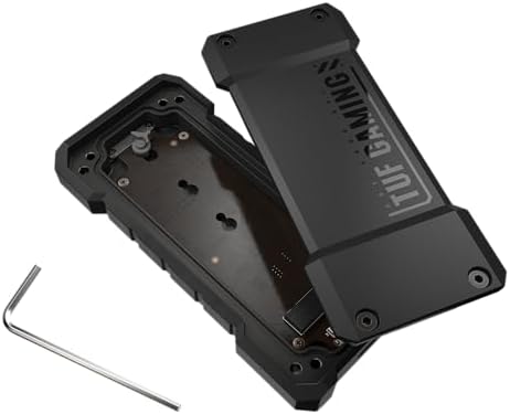 ASUS TUF Gaming A1 External M.2 NVMe SATA PCIe SSD Enclosure – Ultra-Fast USB-C Storage Solution with M.2 Q-Latch, IP68 Waterproof & Dustproof Design, Perfect for PS5 and Xbox Gamers, Enhanced Drop Resistance, Sleek Black Finish for Optimal Performance and Reliability