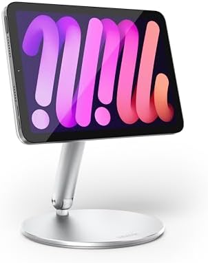 Transform Your i Pad Mini 6 (2021) Experience with LULULOOK Magnetic Stand – Ergonomic Aluminum Holder for Optimal Viewing & Drawing, Adjustable Height & Angle, Lightweight Design for Easy Portability and Versatile Portrait/Landscape Use
