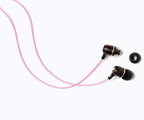 Experience Premium Sound with Symphonized Bling Genuine Wood In-Ear Noise-Isolating Headphones – Eco-Friendly Design, Built-In Mic, and Tangle-Free Nylon Cable for Enhanced Audio Compatibility in Gray