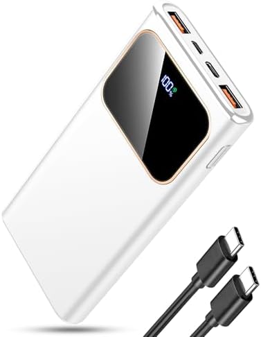 High-Speed 10000 m Ah Portable Power Bank with Dual USB-C Fast Charging – 22.5 W Battery Pack for Smartphones & USB Devices, LED Display, PD 3.0 & QC 4.0 Compatible, Ideal for Travelers & On-the-Go Users