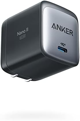 Anker Nano 65 W USB C Charger – Ultra-Compact Ga N II PPS Fast Charging Adapter for Mac Book Pro, i Phone 15, Galaxy, and More – Optimal Portability with Foldable Design and Enhanced Device Compatibility